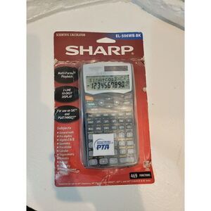 Sharp EL-506WB-BK scientific calculator new in package